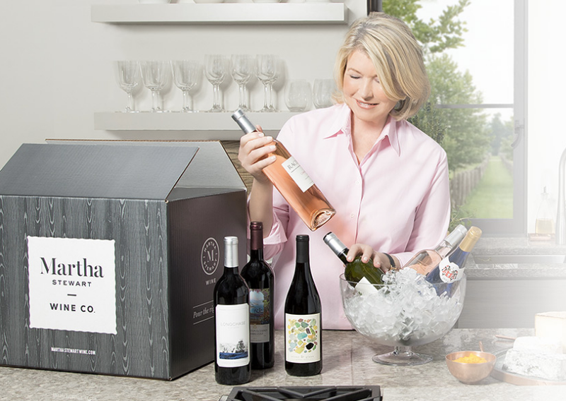 Screenshot via Martha Stewart Wine Co